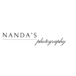 Nanda’s Photography logo with elegant black typography on a transparent background